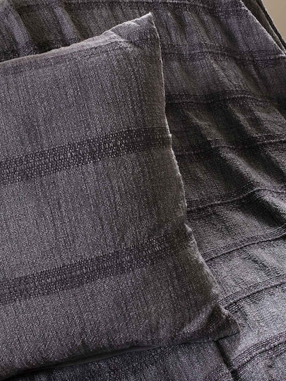 Hauz Hauz Halbdoppelte Decke mit Fransen 180x230cm Grau