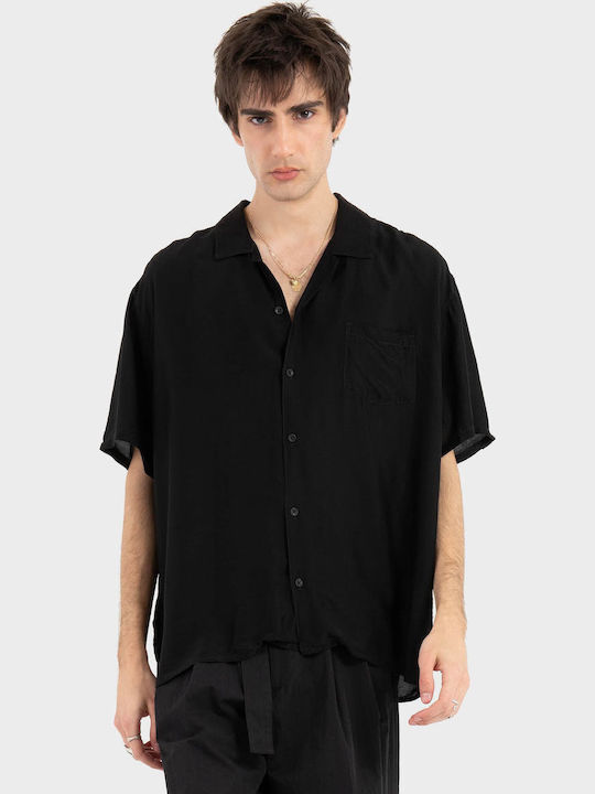 Kurzärmeliges Herrenhemd Black