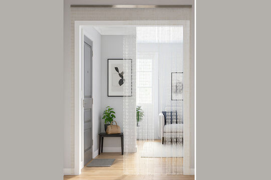 General Trade Door Curtain Made of Ecru Plastic 120x230cm 653910