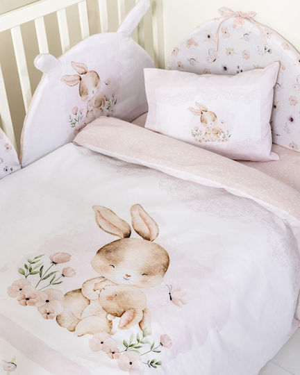 Nima Crib Bumpers Classic Inside Pink 40cm