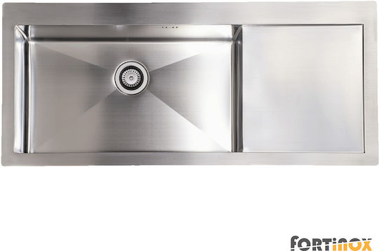Fortinox Squadro Вграден Ляв Гладък (Сатенено Покритие) 116x51см Сребрист Fortinox Squadro Вграден Ляв Гладък (Сатенено Покритие) 116x51см Сребрист