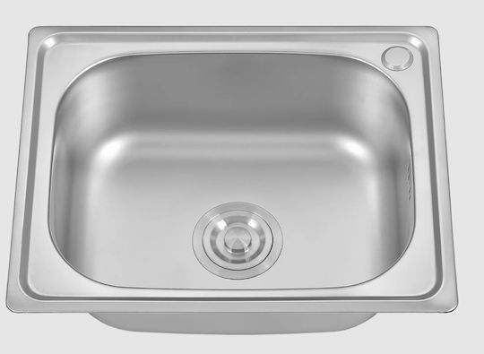 Hydra Drop-In Kitchen Sink Inox Satin Finish L50xW40cm Silver