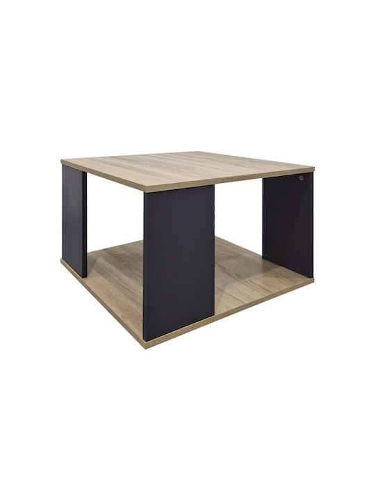 Zelegan Beistelltisch Holz Sonoma-Anthrazit M60xL60xH39cm
