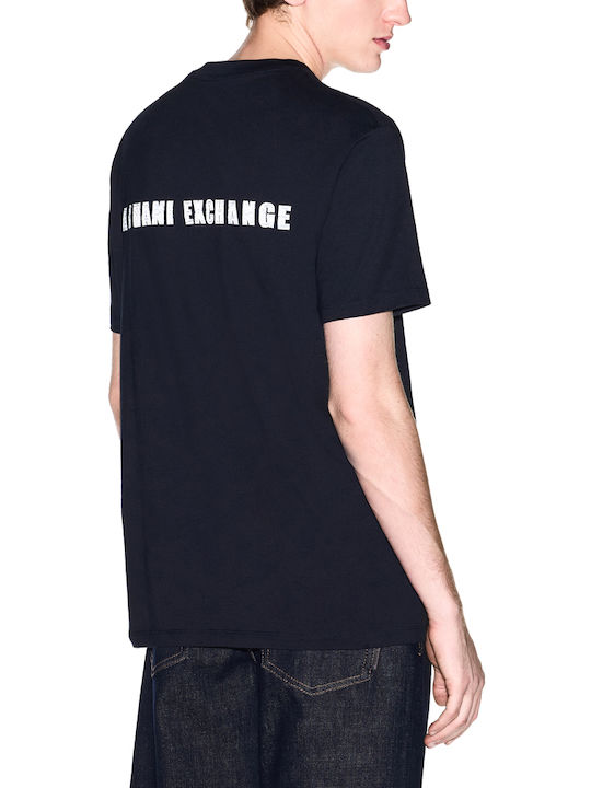 Armani Exchange Tricou Argintiu-Albastru