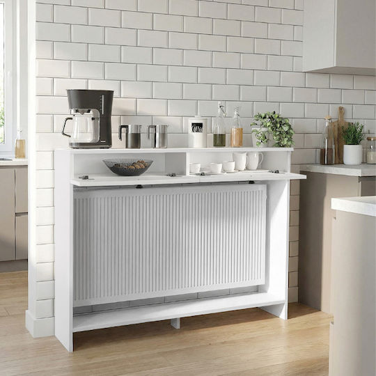 Megapap Opelya Husa Pentru Radiator Din PAL Alb 130x31.4x100cm