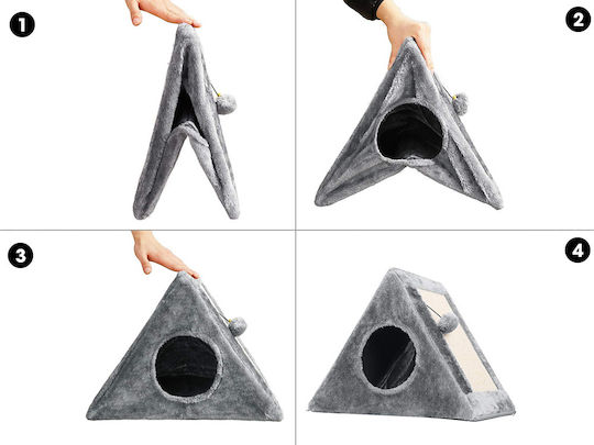 Cozy Cat House Scratching Area Ball 44x42x26 Cm Gray