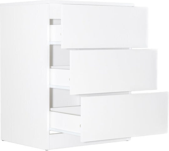 Baby Wickelkommode mit 3 Schubladen Weiß 60x50x85,4cm