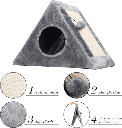 Cozy Cat House Scratching Area Ball 44x42x26 Cm Gray