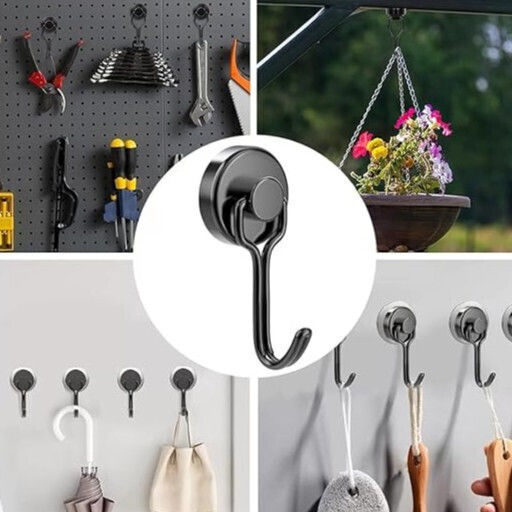 Set 12 Neodym Magnete Haken Organisation 16 × 45 Mm Schwarze