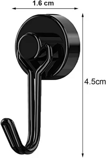 Set 12 Neodym Magnete Haken Organisation 16 × 45 Mm Schwarze