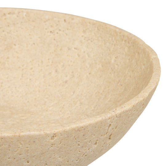 A-s Decorative Polyresin Beige Bowl 24.5x24.5x7.5cm