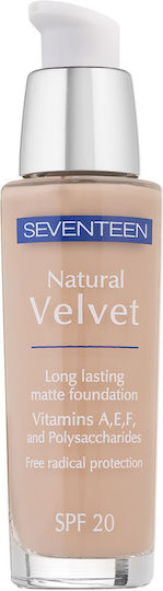 Seventeen Natural Velvet Longlasting Matte Liquid Foundation SPF20 03 Light Beige 30ml