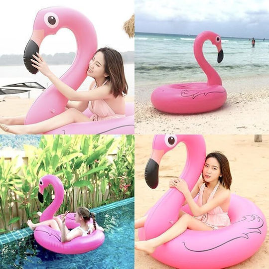 Inel De Înot Gonflabil Zola Flamingo Model Diametru 75 Cm Pvc 90 X 75 Cm Roz