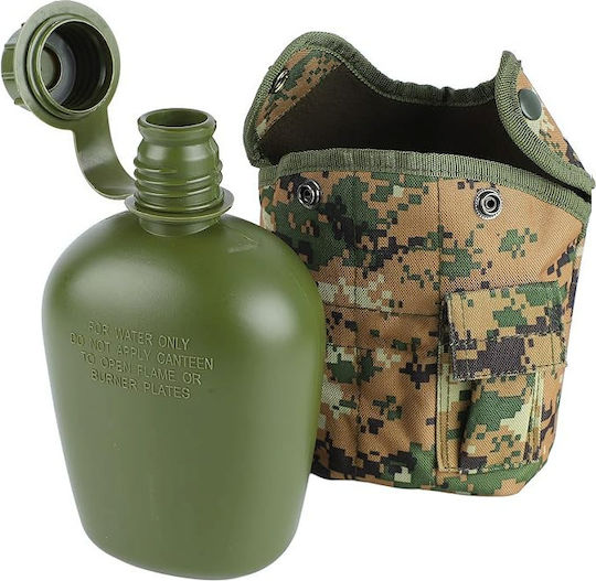 Water Container Case Cup Included 1 L Military Model Plastic Aluminum Brown Army