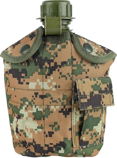 Water Container Case Cup Included 1 L Military Model Plastic Aluminum Brown Army