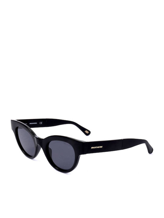 Skechers Women's Sunglasses with Black Plastic Frame and Black Polarized Lens SE6100 01D