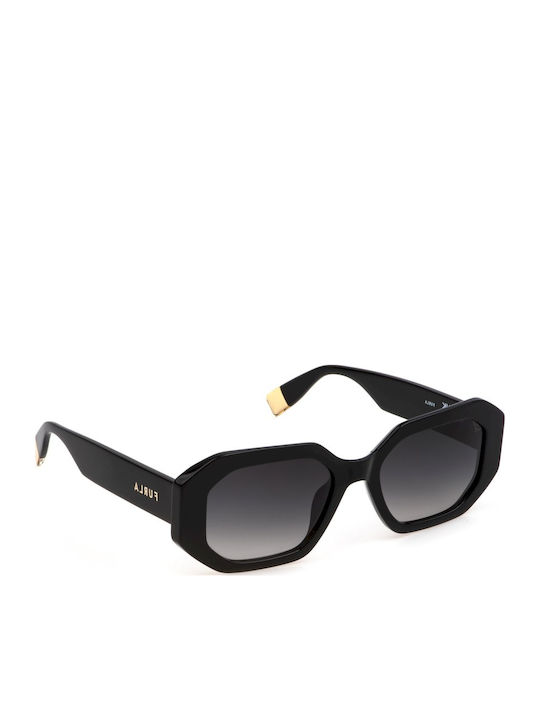 Furla Women's Sunglasses with Black Plastic Frame and Black Gradient Lens SFU815 0700