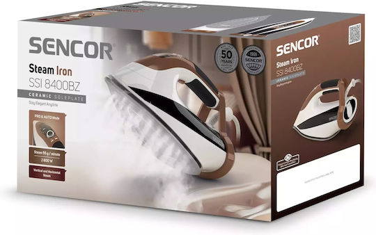 Sencor Steam Iron 2800W With Ceramic Plate and Continuous Steam Supply 55gr/min