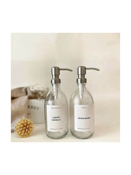 Phos & Gaia Dispenser Κουζίνας Γυάλινο Διάφανο 500ml