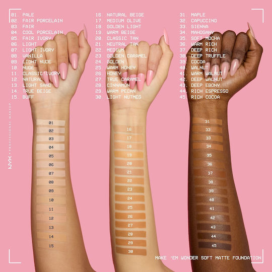NYX Professional Makeup Make'Em Wonder Liquid Foundation 15 Buff 30ml