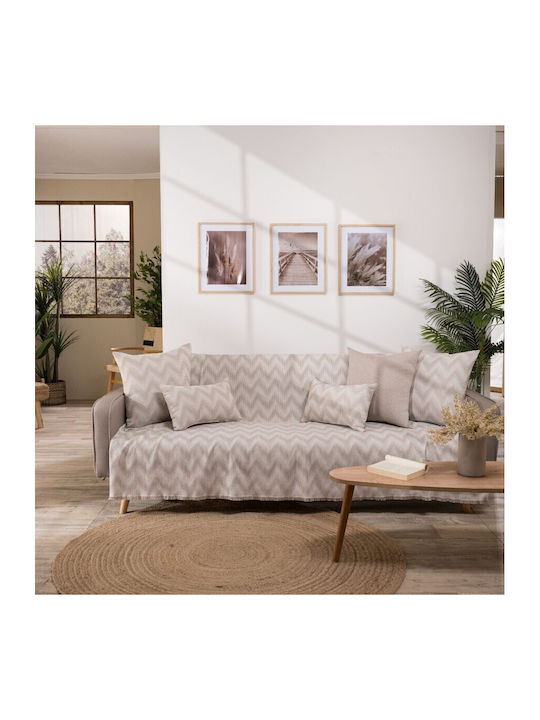 Teoran Sanremo Armchair Throw Chenille 180x150cm Gray