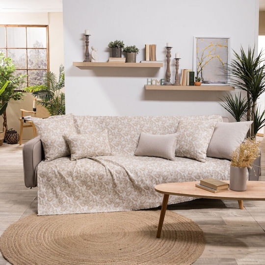 Teoran Ferrara Ριχτάρι Πολυθρόνας Chenille 180x150εκ. Γκρι