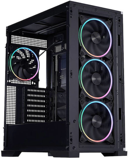 1STPLAYER IF8 Gaming Midi Tower Computer Case with Side Window and ARGB Lighting Black