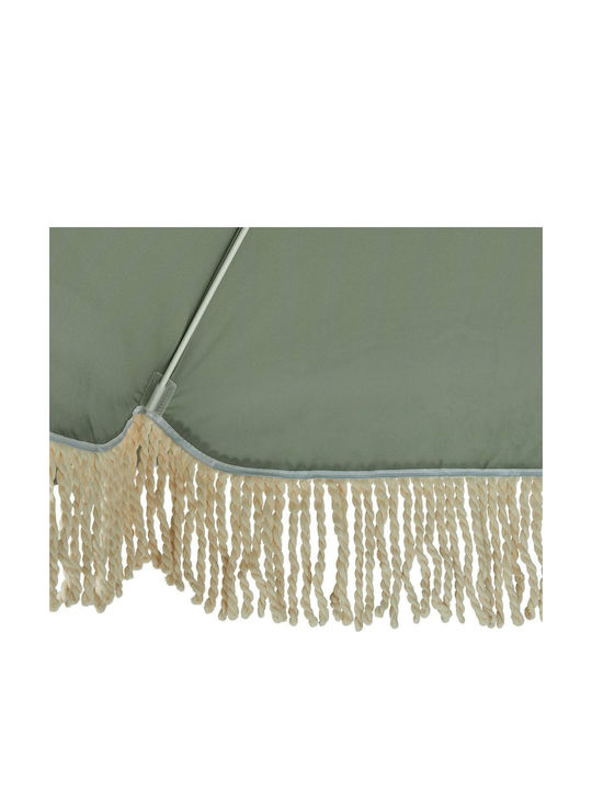 Umbrelă Rotundă Din Lemn Boho Lounge Verde Φ1.6m