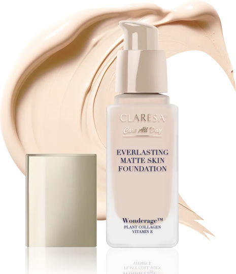 Claresa Natürliche Haut Flüssig Foundation 02 Hell Beigefarbene 32ml