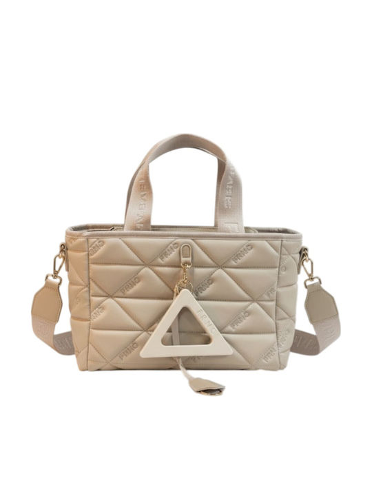 Damentasche Schulter Beige
