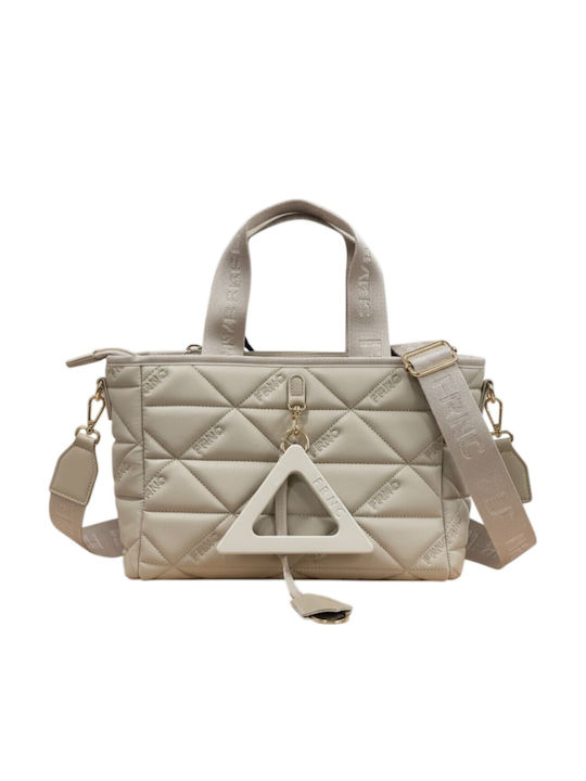Damentasche Schulter Beige