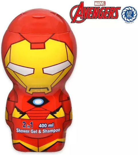 Air-Val International Παιδικό Αφρόλουτρο & Σαμπουάν Iron Man σε Μορφή Gel 400ml