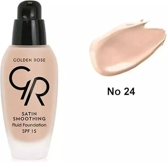 Golden Rose Satin Smoothing Fluid Foundation Лилаво/бяло SPF15 34мл