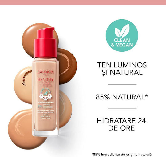 Bourjois Healthy Mix Clean Liquid Foundation 51.5C Rose Vanilla 30ml