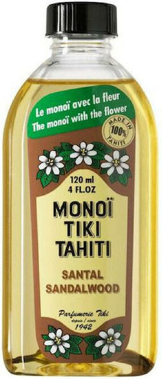 Monoi Tiki Tahiti Santal Sandalwood Έλαιο Καρύδας για Πρόσωπο, Μαλλιά και Σώμα 120ml