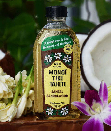 Monoi Tiki Tahiti Santal Sandalwood Έλαιο Καρύδας για Πρόσωπο, Μαλλιά και Σώμα 120ml