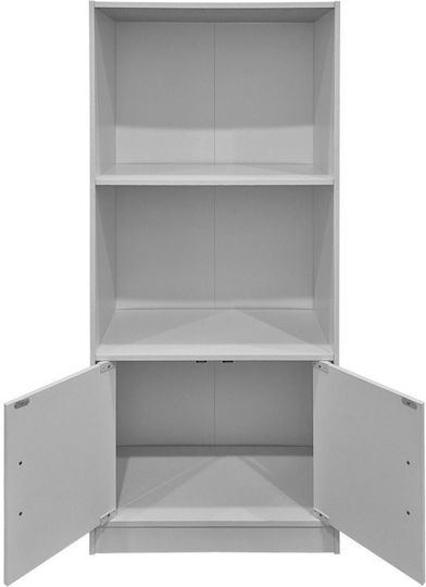 Βιβλιοθήκη Tekaro Λευκή 60x30x120εκ.