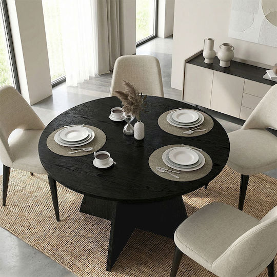 Τραπεζαρίας Sencron Black 120x120x75.7εκ. Τραπεζαρίας Sencron Black 120x120x75.7εκ.