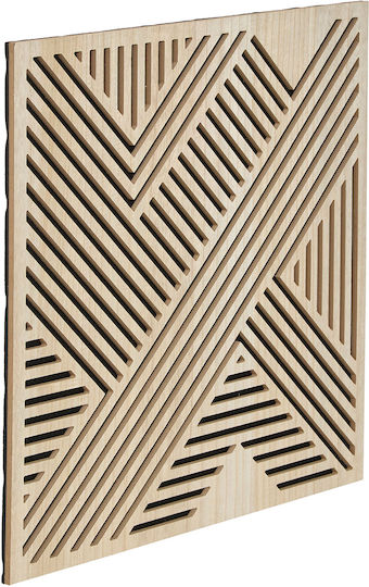 3D Πάνελ Τοίχου από MDF με Κόλλα / Βιδωτό A-s Μπεζ 58x58εκ.