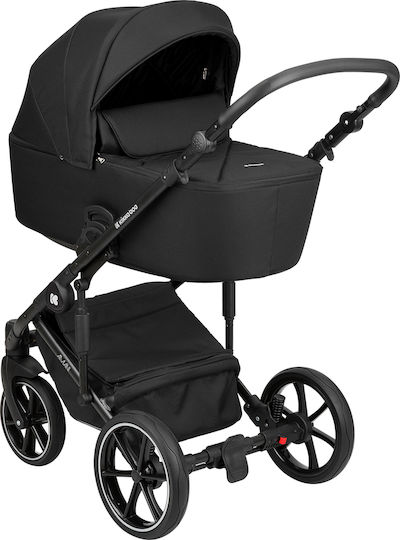 Kikka Boo Amani 2 In 1 Adjustable 2 in 1 Baby Stroller Suitable for Newborn Black 14.9kg