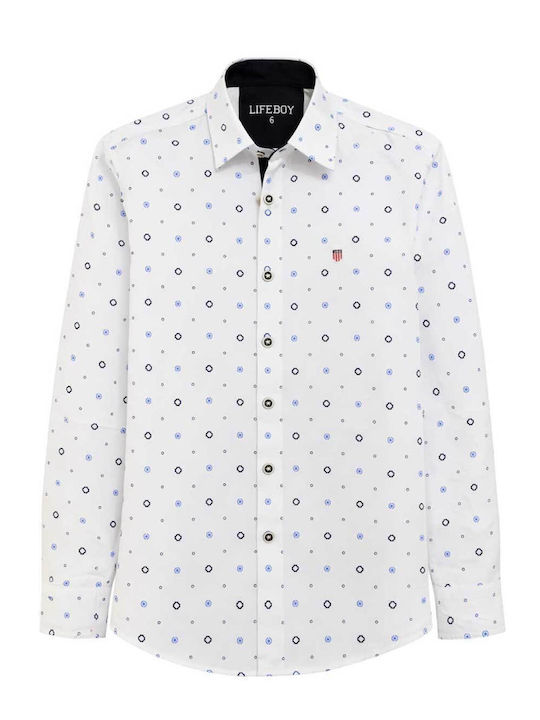Kids Long-Sleeved White Shirt