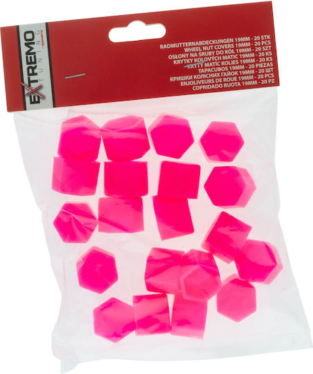 Extremo Tuning 19 Mm Rosa Ventilkappen 20 Stück Einfache Entfernung