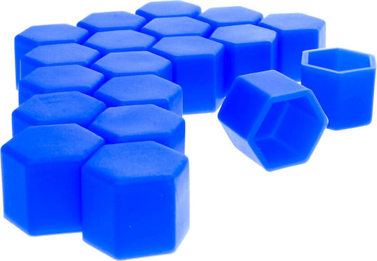 19 Mm Blue Screw Caps 20 Pcs Installation Removal