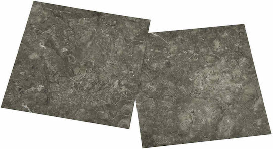vidaXL Set Plastic Floor PVC with 55 Tiles 1.5mm M30.5xW30.5cm Gray