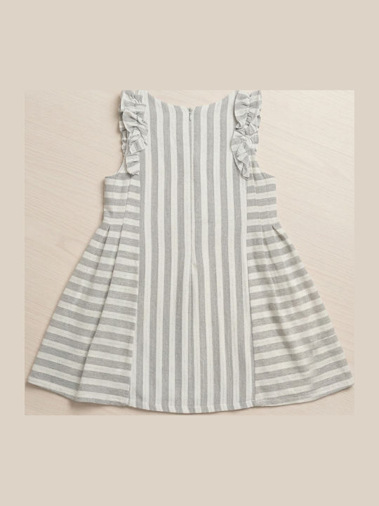Rochie Fete Cu Dungi Gri