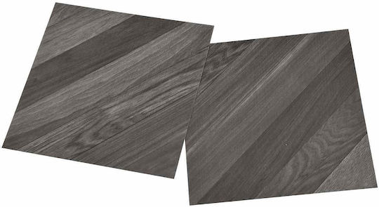 vidaXL PVC Plastic Floor Set with 55 Tiles 1.5mm M30.5xP30.5cm Gray