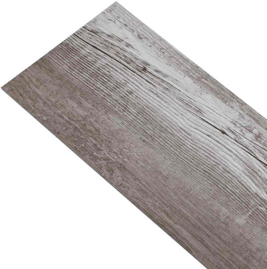 vidaXL Σετ Πλαστικό Δάπεδο PVC με 36 Πλακάκια 2mm Μ91.5xΠ15εκ. Καφέ