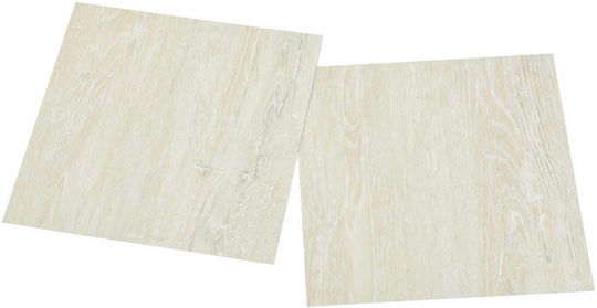 vidaXL Set Plastic Floor PVC with 55 Tiles 1.5mm M30.5xP30.5cm White