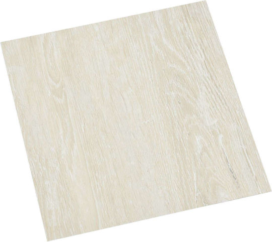 vidaXL Set Plastic Floor PVC with 55 Tiles 1.5mm M30.5xP30.5cm White