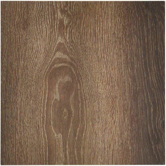 vidaXL Set Plastic Floor PVC with 55 Tiles 1.5mm M30.5xW30.5cm Brown